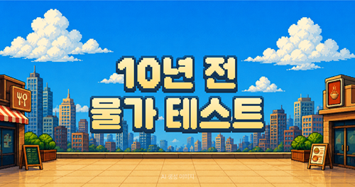 10년 전 물가 테스트