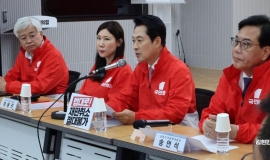 [포토] 장동혁 "李, 정원오 선거운동원으로 나서…안전팔이 정치 선동"