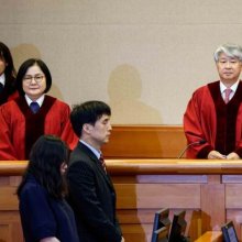 [포토] 5월 심판사건 선고 참석한 이종석 헌법재판소장