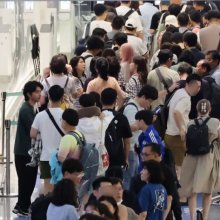 [포토] 붐비는 인천공항 출국장