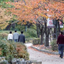 [포토] 가벼운 옷차림으로 산책 나선 시민들