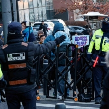 [포토] 대통령 관저 인근 윤석열 대통령 체포 촉구 시위