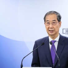 [포토] 사퇴 앞두고 담화문 발표하는 한덕수 대행