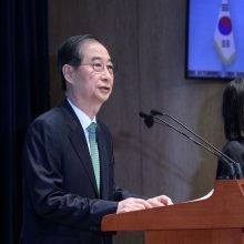 [포토] 한덕수 "국무총리라서 못한 일, 대통령의 힘으로 해낼 것"