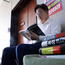 [포토] 권성동, 단일화 촉구 단식농성…"김문수, 결단해달라"
