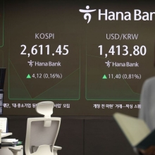 [포토] 미 증시 폭등에도 코스피 약보합