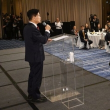 [포토] 김문수, 주한미국상공회의소 초청 간담회