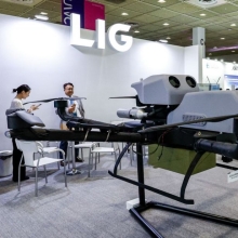 [포토] LIG 부스에 전시된 '하이브리드 수송드론'