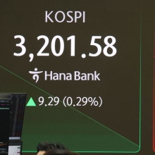[포토] 장중 3200대 회복한 코스피