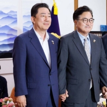 [포토] 본회의 일정 합의 위해 만난 여야 원내대표