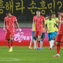 홍명보호 브라질 막강 화력에 속수무책 '0대5 완패'(종합)