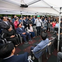 [포토] 은마아파트 주민과 간담회 나선 오세훈 서울시장