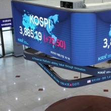 [포토] 코스피, 장중 2%이상 급등…3900선 근접