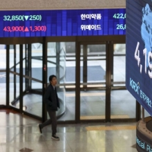 [포토] '숨고르기' 코스피 4200선 등락 반복