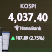[포토] 단숨에 4000선 회복한 코스피