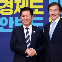 [포토] 조국 신임 대표, 정청래 민주당 대표 예방