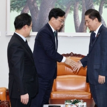 [포토] 여야 원내대표 회동, 내년도 예산 막판 조율