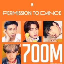 방탄소년단 '퍼미션 투 댄스' 뮤비 7억뷰 돌파…통산 10번째