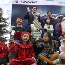 [포토] 핀에어, 핀란드 공인 산타클로스와 함께