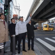 [포토] 북부간선도로 점검하는 오세훈 서울시장