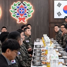 [포토] 우원식 의장, 108기계화보병대대 방문