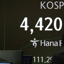[포토] 코스피 장중 4420.92 최고가 찍어