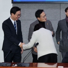 [포토] 전장연 간담회 참석한 與 서울시장 후보들