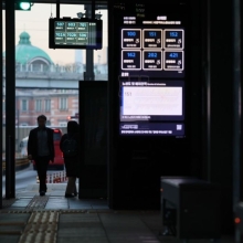 [포토] 적막감 도는 서울 시내버스 정류장