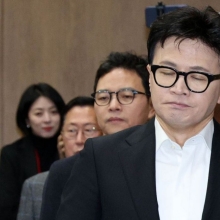 [포토] 한동훈 “허위 조작으로 제명…또 다른 계엄 선포된 것”