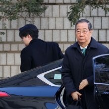 [포토] 한덕수, 1심 선고 앞두고 법원 출석