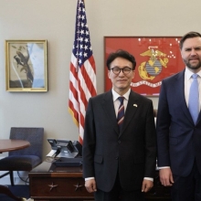 [포토] 김민석 총리, 미 밴스 부통령 면담 