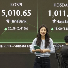 [포토] 코스닥 강세 '4년만에 1000 돌파'