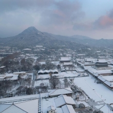 [포토] 눈 내린 경복궁과 북악산