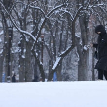 [포토] 눈과 함께하는 출근길