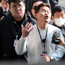 [포토] 경찰 출석하는 전한길