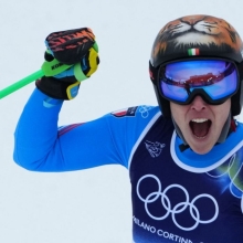 35세 브리뇨네의 인간 승리 드라마…알파인 스키 최고령 우승