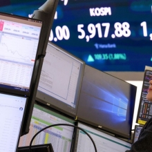 [포토] 코스피, 사상 첫 5900 돌파