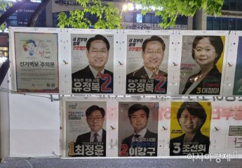 인천시장 후보 벽보 기호2번만 두장…박남춘 후보 누락은 실수?