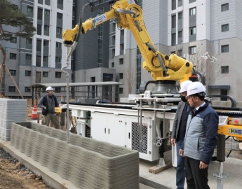 반도건설, 국내 최초 로봇 기반 3D 프린터로 시공