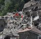 24일(현지시간) 새벽 강진이 발생한 이탈리아 산악 마을아마트리체의 중심부가 건물이 무너지는 등 폐허로 변한 모습 (AP=연합뉴스)