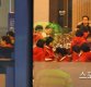 [ST포토] 북한 응원단 '부페식 아침 식사'