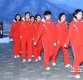 [ST포토] 북한 응원단 '줄서서 식당으로'