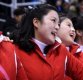 [포토] 단일팀 응원하는 북한 응원단