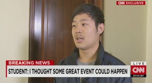 북한 억류 한인 대학생, CNN과 인터뷰 "사실 잡히기를 원했다"