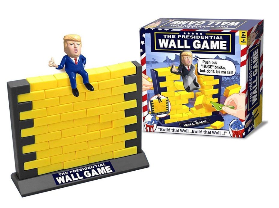트럼프의 국경장벽 풍자한 블록 장난감 출시...'대통령의 장벽게임'