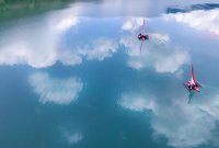 [조용준의 여행만리]구름 물든 호수 '화룡점정'을 찍다, 파로호에 그린 수채화