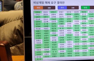 국회 '계엄 해제안' 가결…대통령은 국무회의 거쳐 해제해야