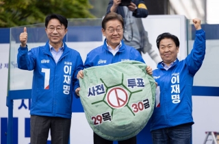 이재명 "국익 지키는 외교안보 강국" 강조…수도권 집중 유세도