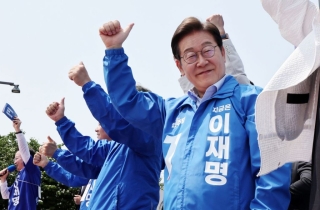 마지막 주말 ‘경부선’ 유세 나선 이재명…통합·성장 부각