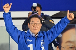 李 '빛의 혁명' 여의도서 유세 마무리…"尹정권 심판"